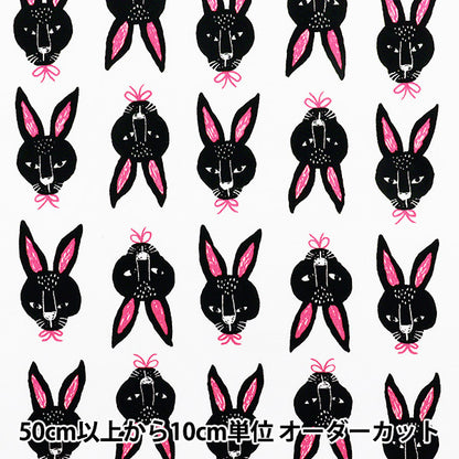 [Quantité à partir de 5] Tissu 『Oxford Pakit Animal Rabbit blanc AP52901-1A"