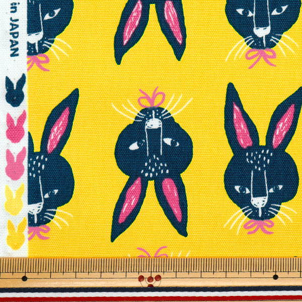 [Quantity starting from 5] Fabric 『Oxford Pakit Animal Rabbit Yellow AP52901-1B"