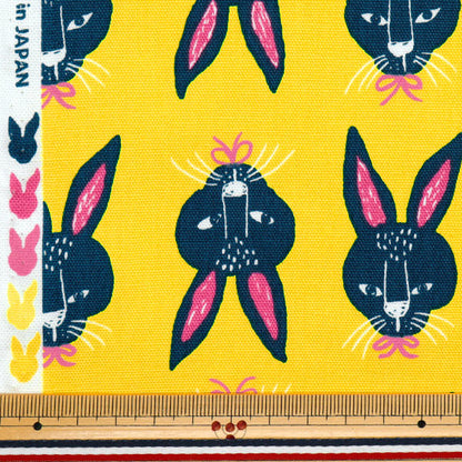 [Quantity starting from 5] Fabric 『Oxford Pakit Animal Rabbit Yellow AP52901-1B"