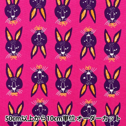 [Cantidad a partir de 5] Tela 『Oxford Pakkit Animal Rabbit Pink AP52901-1D"