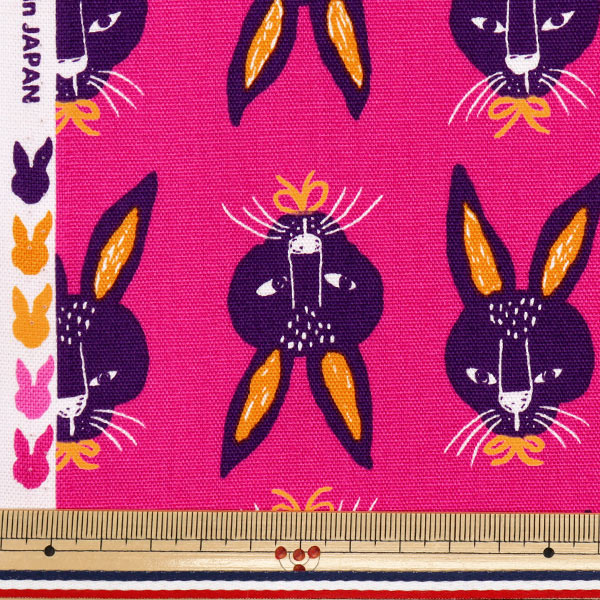 [Cantidad a partir de 5] Tela 『Oxford Pakkit Animal Rabbit Pink AP52901-1D"