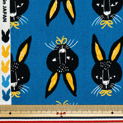 [Cantidad a partir de 5] Tela 『Oxford Pakit Animal Rabbit Blue AP52901-1F"