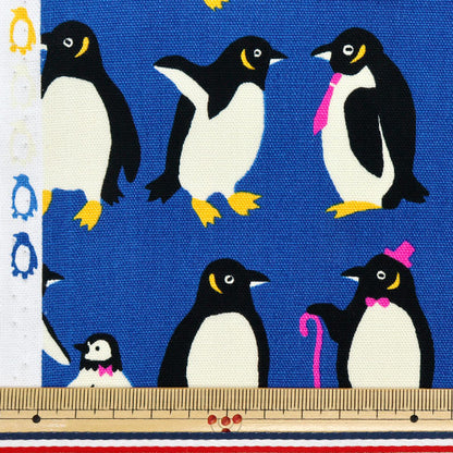 [Quantità a partire da 5] Tessuto 『Oxford Pakit Animal Penguin Blue AP52901-2F"