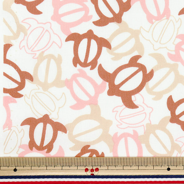 [Quantité à partir de 5] Tissu "TC Seaching Hawaiian Print Honu Red AP470-2A"