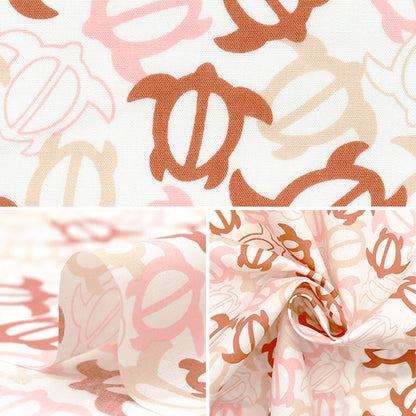 [Quantité à partir de 5] Tissu "TC Seaching Hawaiian Print Honu Red AP470-2A"