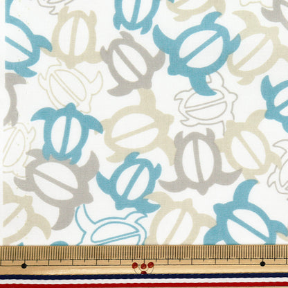 [Quantité à partir de 5] Tissu "TC Seaching Hawaiian Print Honu Blue AP470-2B"