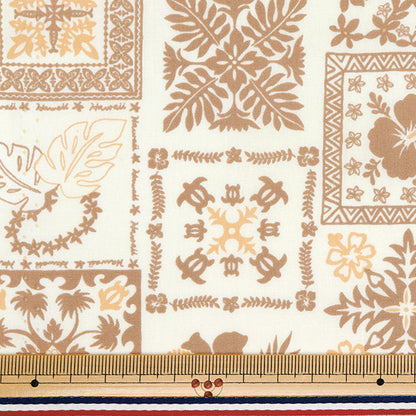 [5부터 시작하는 수량] 천・원단 "TC 시트 하와이 인쇄 패치워크 노란색 AP4770-3C"