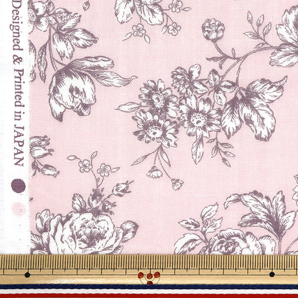 [Cantidad a partir de 5] Tela 『gasa doble Patrón floral forrado Pink AP52209-B"