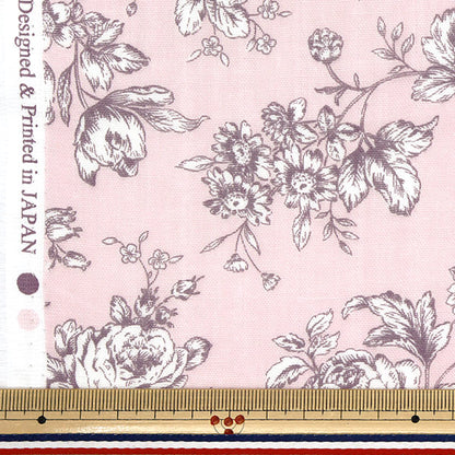 [Cantidad a partir de 5] Tela 『gasa doble Patrón floral forrado Pink AP52209-B"