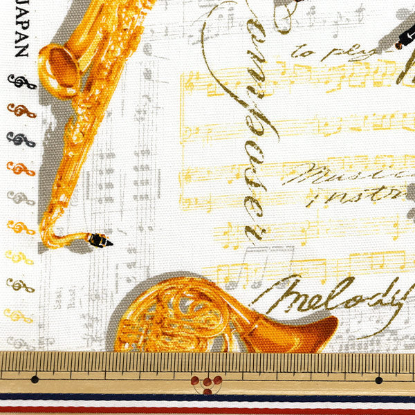 [Cantidad a partir de 5] Tela 『Oxford Patrón de instrumentos musicales AP52206-2A"