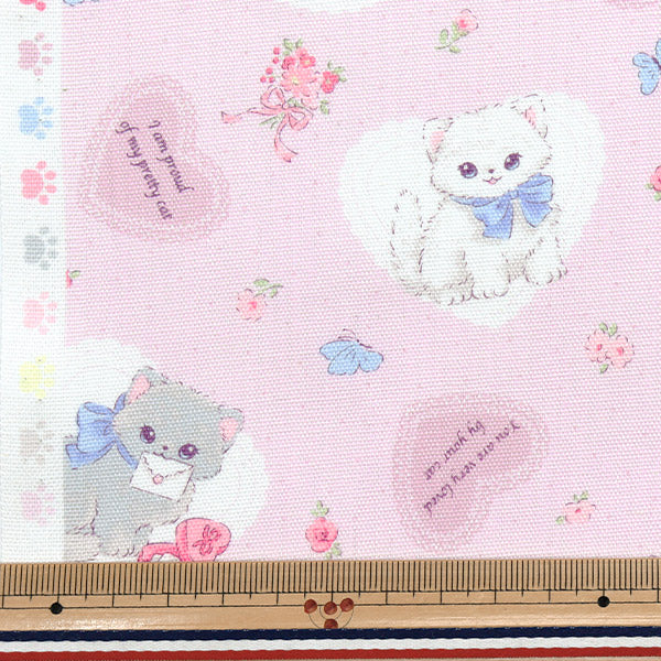 [Cantidad a partir de 5] Tela 『Oxford Deleve Heart Pink AP52204-1B"