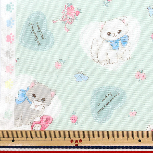 [Quantité à partir de 5] Tissu 『Oxford Deleve Heart Mint AP52204-1D"