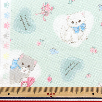 [Quantité à partir de 5] Tissu 『Oxford Deleve Heart Mint AP52204-1D"