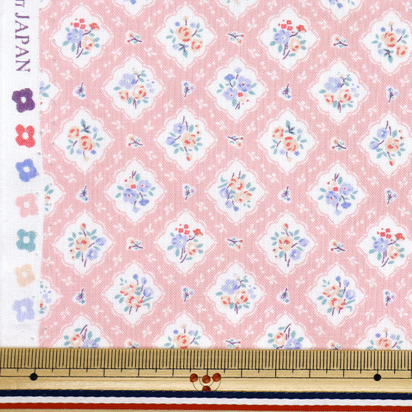 [Quantité à partir de 5] Tissu 『siège Motif floral en coton biologique rose ap52205-3a"