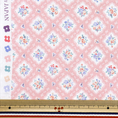 [Quantité à partir de 5] Tissu 『siège Motif floral en coton biologique rose ap52205-3a"
