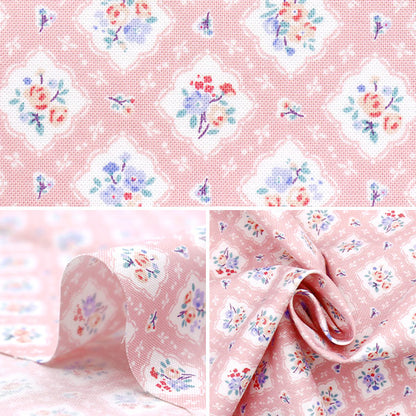 [Quantité à partir de 5] Tissu 『siège Motif floral en coton biologique rose ap52205-3a"