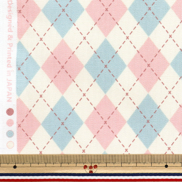 【数量5から】 生地 『オックス アーガイル アイボリー SP5700-A』