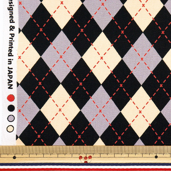 【数量5から】 生地 『オックス アーガイル ブラック SP5700-F』