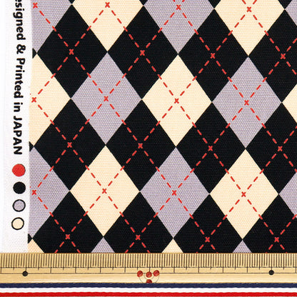 【数量5から】 生地 『オックス アーガイル ブラック SP5700-F』