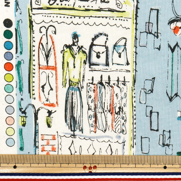 [Quantità a partire da 5] Tessuto "Broad Boutique Closet Air Tumbler Elaborazione SAX AP52802-1C"