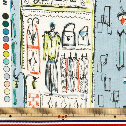 [Quantità a partire da 5] Tessuto "Broad Boutique Closet Air Tumbler Elaborazione SAX AP52802-1C"