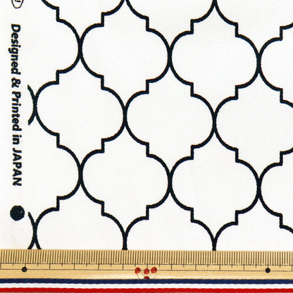 [Quantity starting from 5] Fabric 『Oxford Moroccan pattern white SP5500-A"