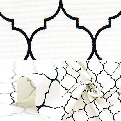 [Quantity starting from 5] Fabric 『Oxford Moroccan pattern white SP5500-A"
