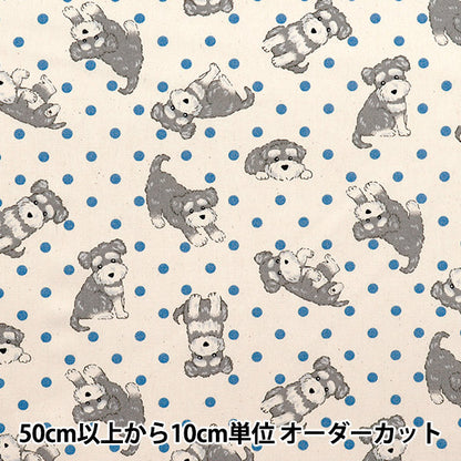 [Quantità a partire da 5] Tessuto 『Oxford PoisSchnauzer Kinari AP52903-1A"