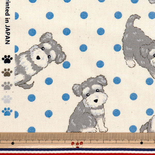 [Quantità a partire da 5] Tessuto 『Oxford PoisSchnauzer Kinari AP52903-1A"