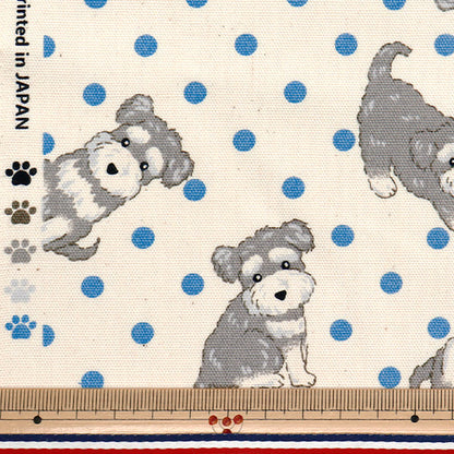 [Quantità a partire da 5] Tessuto 『Oxford PoisSchnauzer Kinari AP52903-1A"