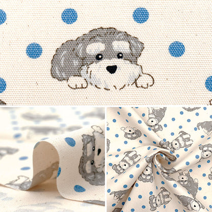 [Quantità a partire da 5] Tessuto 『Oxford PoisSchnauzer Kinari AP52903-1A"