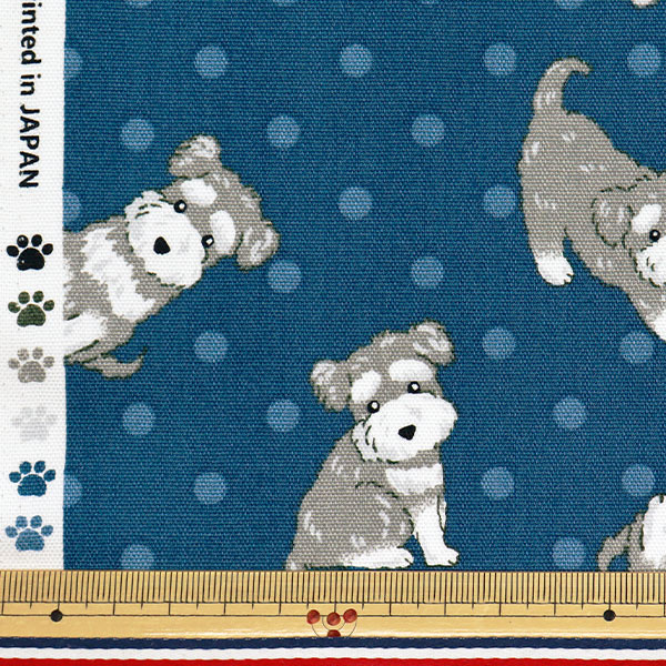 [Quantità a partire da 5] Tessuto 『Oxford PoisSchnauzer Navy AP52903-1D"