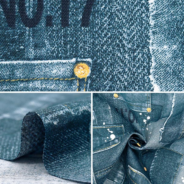 [Quantità a partire da 5] Tessuto 『Oxford Mondo del denim Trapuntatura Blue AP52808-3A"