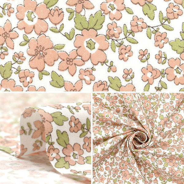 [Количество, начиная с 5] Ткань 『ткань полотняного переплетения Маленький цветочный рисунок Red AP4780-1A"