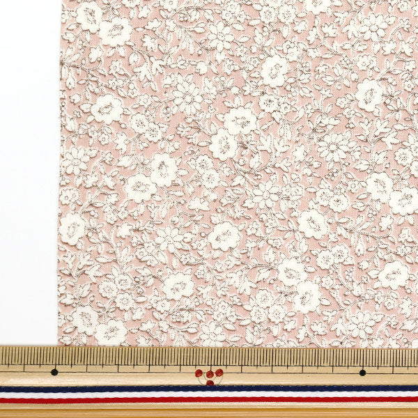 [Quantity starting from 5] Fabric 『Scare Print Small floral pattern dull pink AP4780-2B"