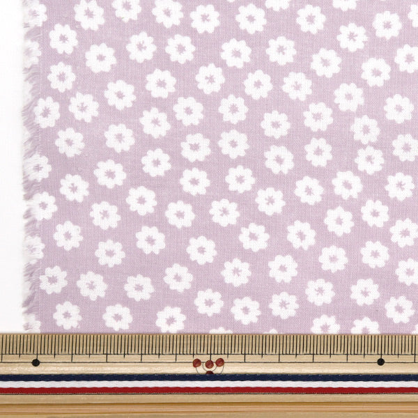 [Quantità a partire da 5] Tessuto 『tessuto ad armatura semplice Piccolo modello floreale viola AP4780-3B"