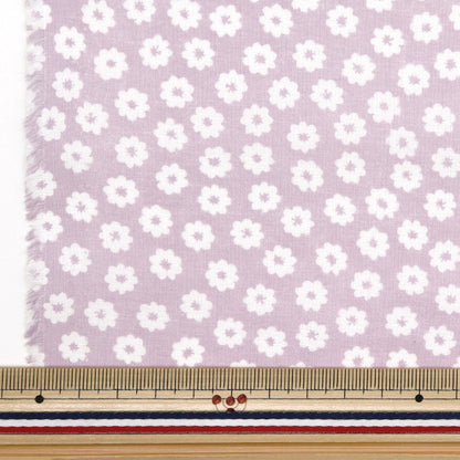 [Quantità a partire da 5] Tessuto 『tessuto ad armatura semplice Piccolo modello floreale viola AP4780-3B"