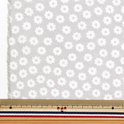 [Quantità a partire da 5] Tessuto 『tessuto ad armatura semplice Piccolo modello floreale grigio AP4780-3C"