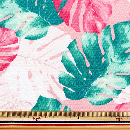 [Cantidad a partir de 5] Tela 『Oxford Hawaiian Monstera Pink X Green AP52202-1D"