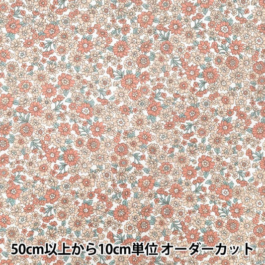 [Quantity starting from 5] Fabric "TC Batisto Small Flower Pattern Red x Orange AP4790-1B"