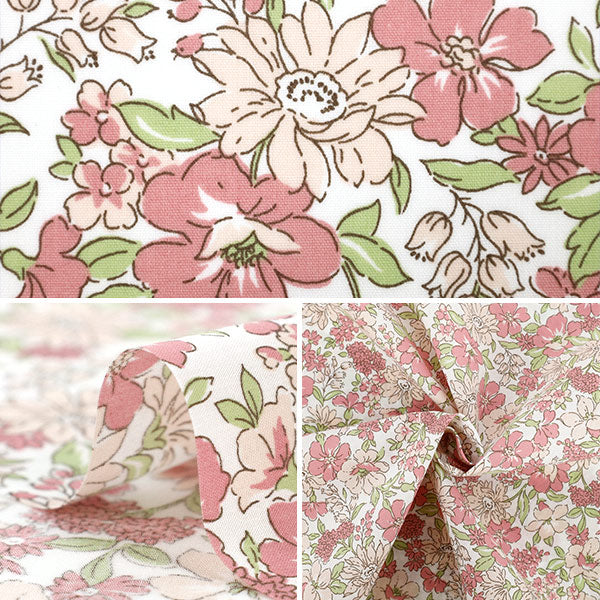 [Cantidad a partir de 5] Tela "TC Batisto Medium Floral Pink AP4790-2A"