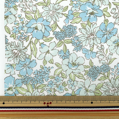 [Cantidad a partir de 5] Tela "TC Batisto Medium Floral Pattern Blue AP4790-2B"