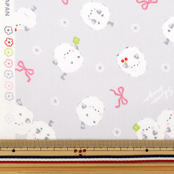 [Quantity starting from 5] Fabric 『Oxford GreyRibbon Gray AP55107-1E"