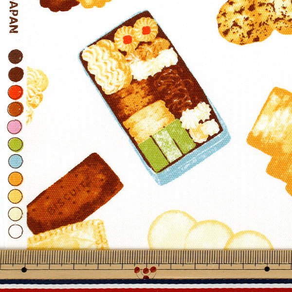 【数量5から】 生地 『オックス クッキー缶 オフホワイト AP55108-2A』