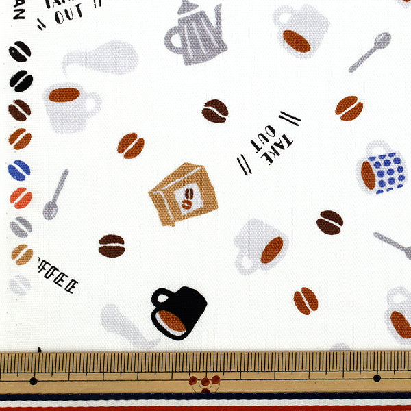 [Quantité à partir de 5] Tissu 『Oxford Café Blanc AP55110-1A"