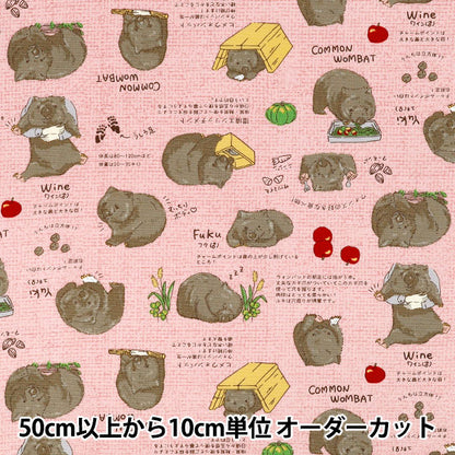 【数量5から】 生地 『オックス ウォンバット ピンク AP62901-1B』