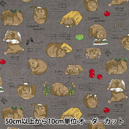 【数量5から】 生地 『オックス ウォンバット チャコール AP62901-1E』