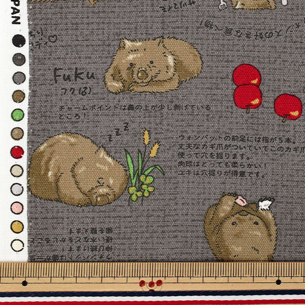 【数量5から】 生地 『オックス ウォンバット チャコール AP62901-1E』