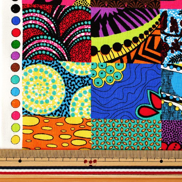 [Quantité à partir de 5] Tissu "siège goût africain patchwork MultiAP62806-1A”