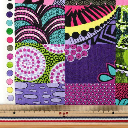 [Quantité à partir de 5] Tissu "siège goût africain patchwork Violet AP62806-1D »